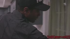 Corrupt uniformed cop fucks babe in order not to call her in