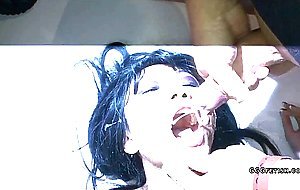 Kim xxx swallows black cock and gets bukkakes
