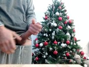 🎄🎅❄Merry Christmas Handsome Boy in Pajamas Jerks Off in Front of the Tree! Santa Claus I Want A Bi