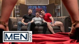 Michael Boston Deepthroats Finn Hardings Big Dick Then Bends for Bareback Fuck