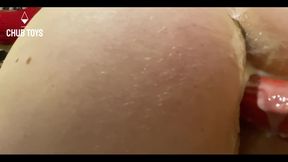 Big Dildo Sliding up My Fat Ass