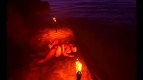 Horny Anime Couple Gets Wild With Beachside Fucking Action
