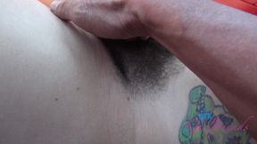 ”Bushy beauty Pearl Sage on a car ride getting felt & played with GFE P-O-V”