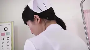 Aroused nurse gets her uniform ripped off for hardcore Asian action