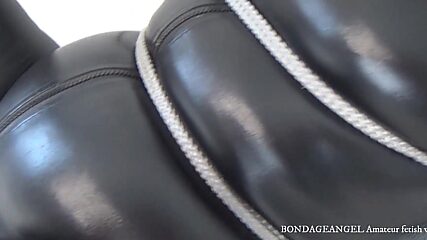 Kinky Catwoman Dominates with Leather Hood and Magic Wand in Amateur Bondage Video