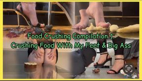 Food Crushing Compilation: Crushing Food With My Feet & Big Ass (Volume 1)