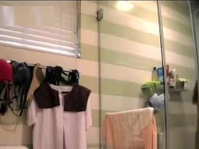 Filipina taking a shower