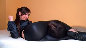 Weronika And Alicja - Black Shiny Ass - Full - HD 1920x1080