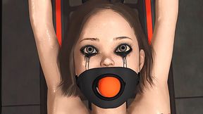 Ball gagged teen in restraints gets fucked hard by crazy doctor