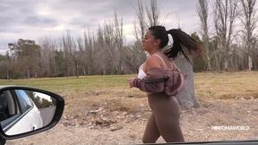 Unknown girl from the park eats and I give her cum on her face