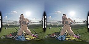 Afternoon Fun In The Sun Hot Tattoo Girl Brille Jills Herself Off Dildoing While Sunbathing