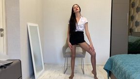 Legs Tease in Nylon Pantyhose, Mind Fuck