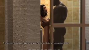 My Hotwife - Gameplay - Roleplay - Wife in Gym Shower &amp; Wife Sunbath Nudist Beach
