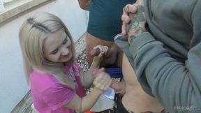 Cheating Blonde Una Fairy First Squirt In Double Pussy Penetration And DP Threesome