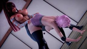 Futanari Sakura gets hard ass fuck in Naruto animation