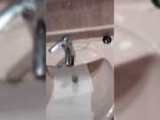 Huge fast cumshot after party