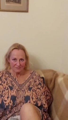 Blonde Mature Wife Enjoys Sex in Between