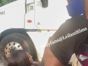 Trucker face fuck TS