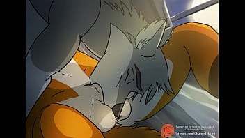 A Gay Foxy Blowjob - by OrangeOkami (Furry Porn)