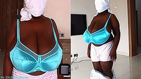 Maja meets Coco Part 8 - Coco's Huge Tits in a Light Blue Satin Bra (Clip No 2913 - wmv version)