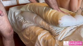 Amateur blonde girlfriend rough deepthroat training