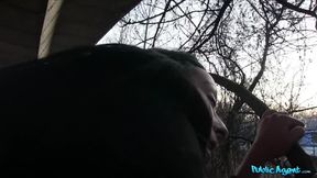 Raven Haired ROCK Fan Fucks my ROCK Hard Cock Outside