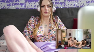 Carly Rae Summers reacts to Wild Lesbian Squirting Orgy X Ersties