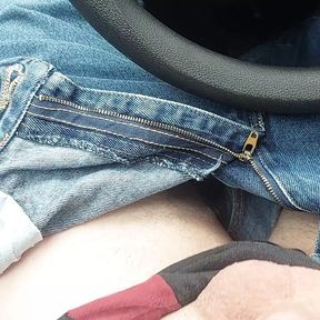 Quick jerk off in my car