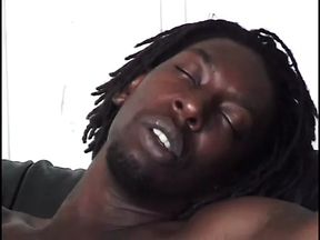 Black pussy is deeply penetrated by huge cock
