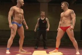 Muscle queer males Wrestling And booty hammering An