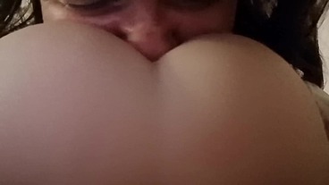 My friend puts her ass on my face and fills me with farts 4K