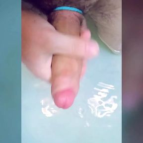 Hot handjob after bath