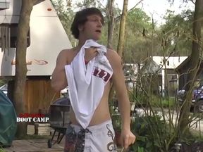 BadBoysBootCamp Kameron Scott Rams His Cock Up Jesse Angels Virgin Arse Outdoors