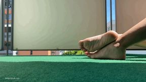 SUNBATHING FEET ON A BALCONY - MOV Mobile Version