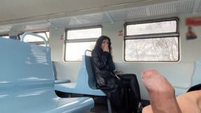 Public Dick Flashing On Train - Stranger Girl Was Shocked When Saw My Hard Cock
