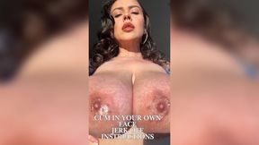 Cum In Your Own Face Oiled Up Huge Tits JOI & Kissing Pov
