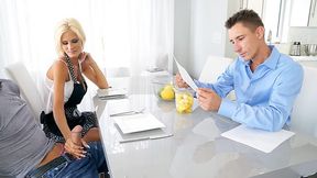 Dirty Step Mom Olivia Blu Stimulates Step Son To Do His Chores With Her Milf Pussy - StepMom