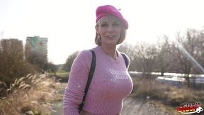 german scout - french blonde beauty endy with big clit and tits at pick up casting fuck