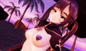 Minu The Witch Drilled on The Beach