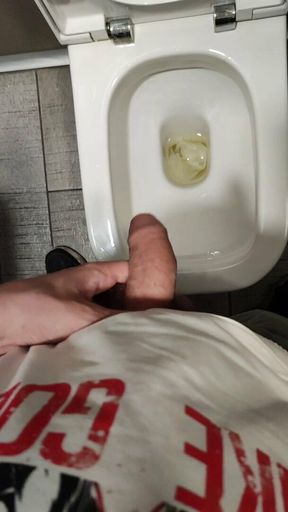 Pissing in public toilet