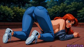 Futanari Batgirl Barbara Gordon (BAS) Masturbating, Cumshots, Selfsucking, more!