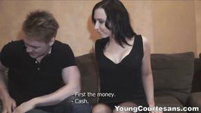 ”Young tatted escort teen gets cum on her hot tattoo”