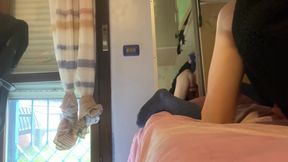 Young Femboy Opens Her Ass with a Dildo Secretly