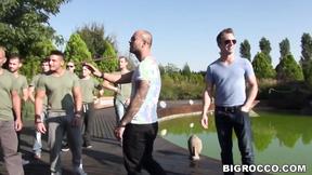 ”Ass Fucking group sex next to a lake”