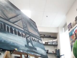 Museum piece in the making Pt1 this is on the wall with divinci, freda, picasso, van gogh etc