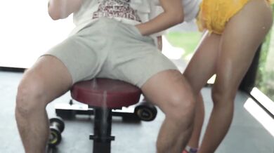 Petite Asian Teen’s Sweaty Gym Workout Turns Rough Fuck