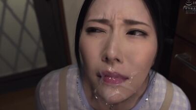 Tina Nanami, the filthy Japanese housewife, gets a hot creampie from her husband