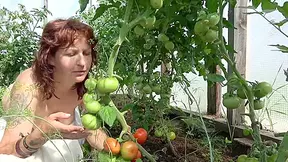 Country Milf Masturbates To Make The Tomatoes Blush
