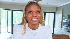 Fun African blonde black model does great in this casting video