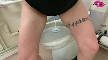 Public toilet pissing